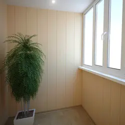 Covering the loggia with MDF panels photo