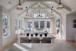Living room kitchen design with second light in the house