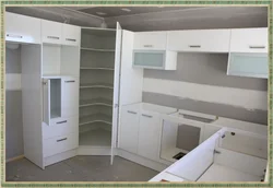 Burchak shkafi qalam qutisi fotosurati bilan oshxonalar