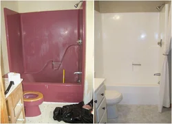 Paint bathroom tiles with your own hands before and after photos