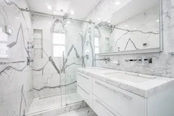 Bathroom beige marble photo