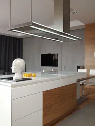 Island hood for the kitchen photo in the interior
