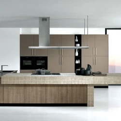 Island hood for the kitchen photo in the interior
