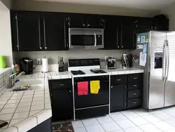 Black Kitchen Set For A Small Kitchen Photo