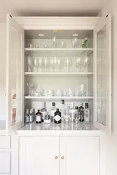 Showcase in the kitchen interior