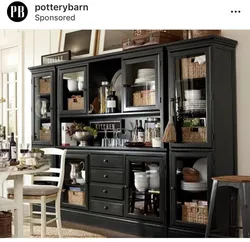 Showcase in the kitchen interior
