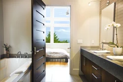 Interior doors to the bathroom and toilet photo