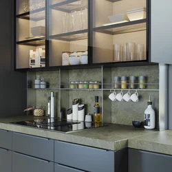 Showcase In The Kitchen In A Modern Kitchen Photo