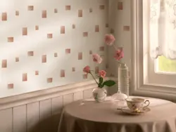 Wallpaper and wall panels for the kitchen photo