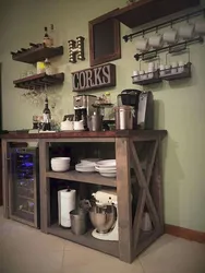Tea corner in the kitchen design