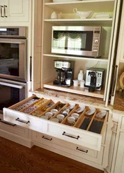 Tea corner in the kitchen design