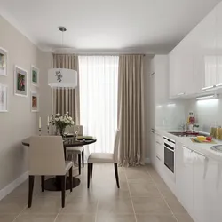Rectangular kitchen design 12 sq m