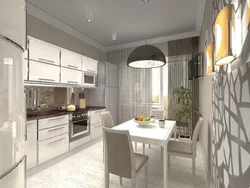 Rectangular kitchen design 12 sq m