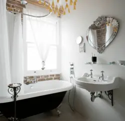 Mirrored bathroom interiors