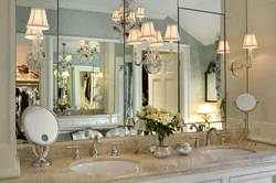 Mirrored bathroom interiors