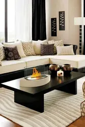 Living room table design photo