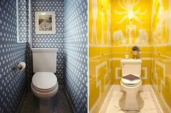 Фото ремонта туалета в квартире обоями