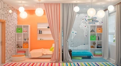 Photo of a bedroom for a boy and a girl