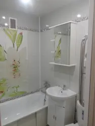 Bathroom in Khrushchev with PVC panels photo