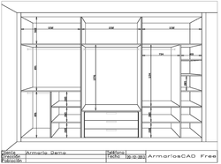 Built-in wardrobe in the hallway drawings and diagrams photos