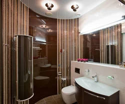 Brown bath and toilet photo