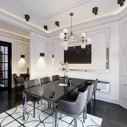 Black Lamps In The Kitchen Interior