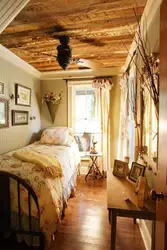 Wooden cottage bedroom design