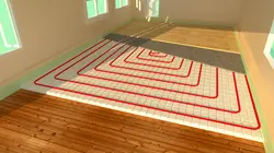 Kitchen with heated floor photo