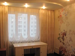 Curtains for the bedroom in a modern style photo short