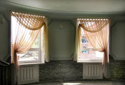 Curtains for the bedroom in a modern style photo short