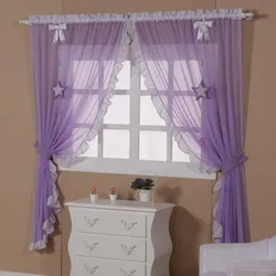 Curtains for the bedroom in a modern style photo short