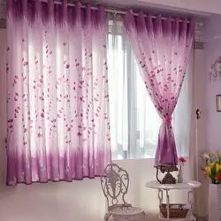 Curtains for the bedroom in a modern style photo short