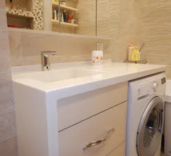 Photo of countertop in bathroom