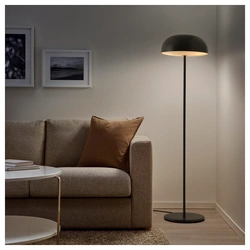 Floor lamp in the bedroom in the interior