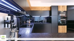 High tech in the kitchen interior is