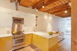 Sand-colored kitchen in the interior