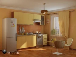 Sand-colored kitchen in the interior