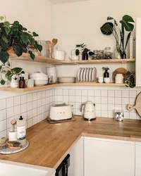 Дизайн Кухни С Открытыми Полками И Шкафами
