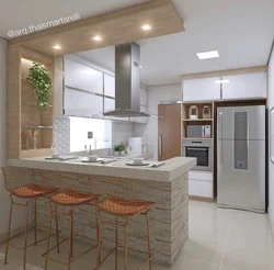 How to divide a kitchen with a counter photo