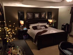 Chocolate bedroom interior photo