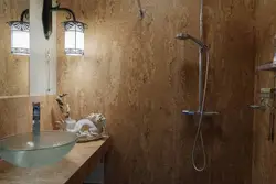 Hammom dizaynida devorga linoleum