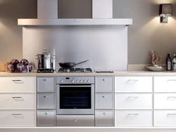 White Oven In The Kitchen Interior
