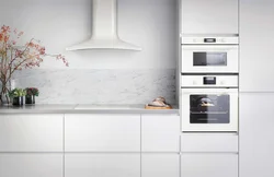 White oven in the kitchen interior