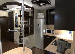 If the wall of the kitchen and corridor photo