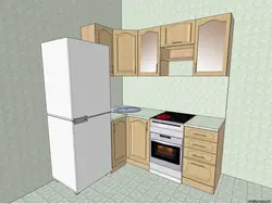 Кухня угловая дизайн с холодильником фото мойка в углу
