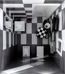 Ванная ў шахматным парадку фота