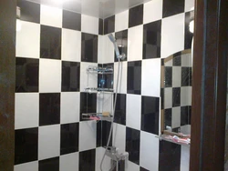 Checkerboard bathroom photo