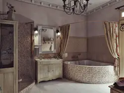 Provence üslubunda gözəl vanna otağı fotoşəkili
