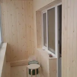 Covering the loggias with clapboard photo