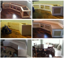 DIY ас үй диванының фотосуреті